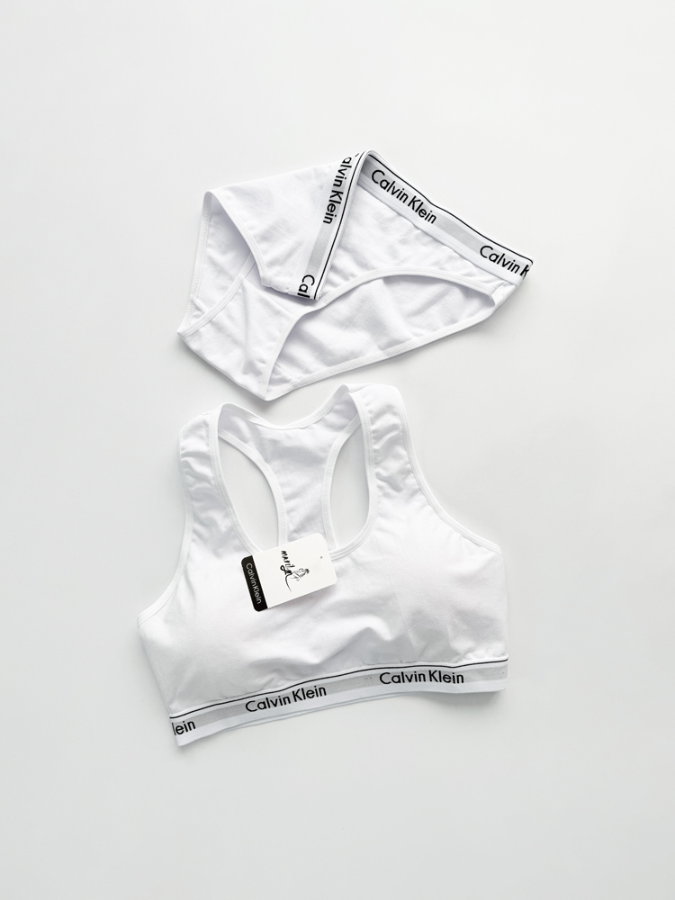 ست نیمتنه کاپدار و شورت اسلیپ نخ پنبه کلوین کلاین Calvin Klein
