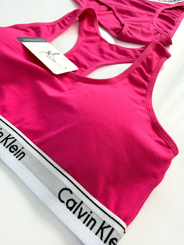 ست نیمتنه کاپدار و شورت اسلیپ نخ پنبه کلوین کلاین Calvin Klein