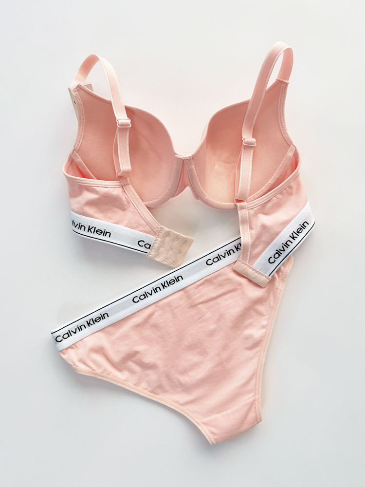 ست شورت اسلیپ و سوتین فنر دار نخ پنبه کلوین کلاین Calvin Klein
