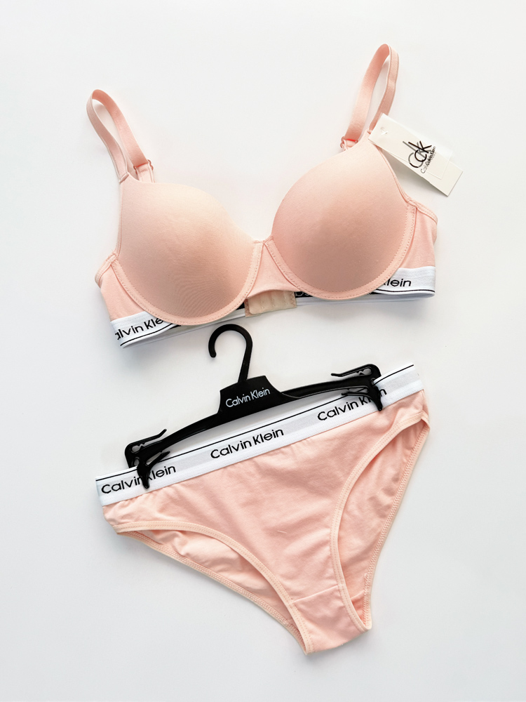 ست شورت اسلیپ و سوتین فنر دار نخ پنبه کلوین کلاین Calvin Klein