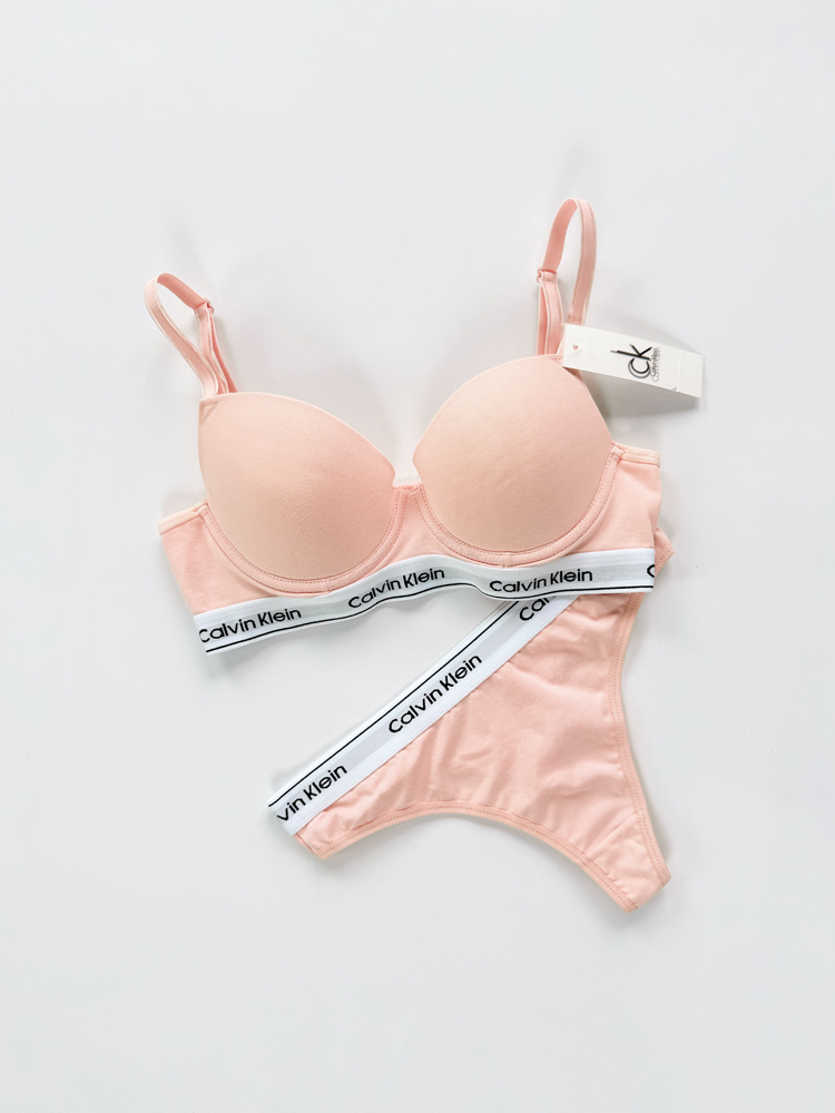 ست شورت بکلس و سوتین فنر دار نخ پنبه کلوین کلاین Calvin Klein