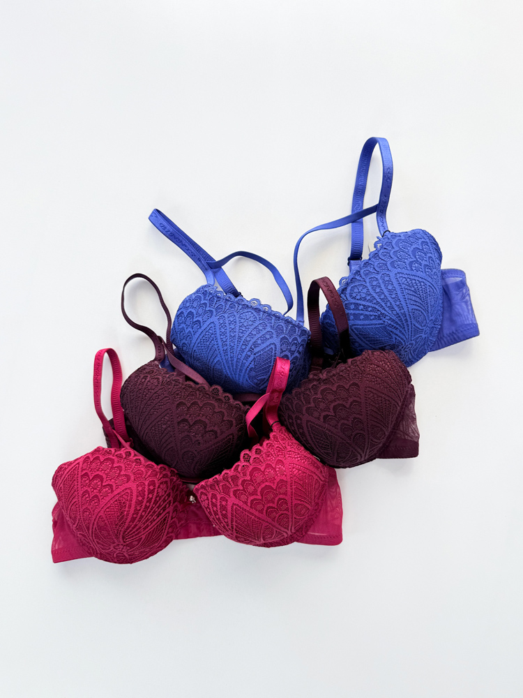 سوتین اسفنجی فنردار گیپور وسط نگین هارنس دار بنیس Binnys