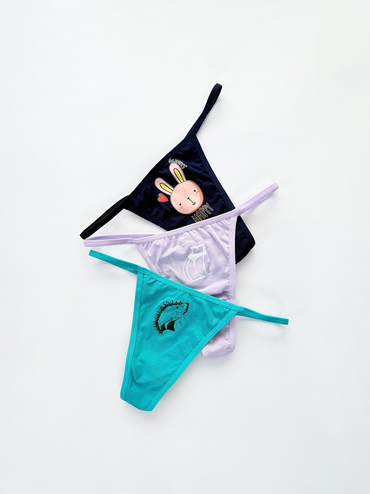 شورت بکلس زنانه  بندی نخ پنبه طرحدار فیتن Fitan