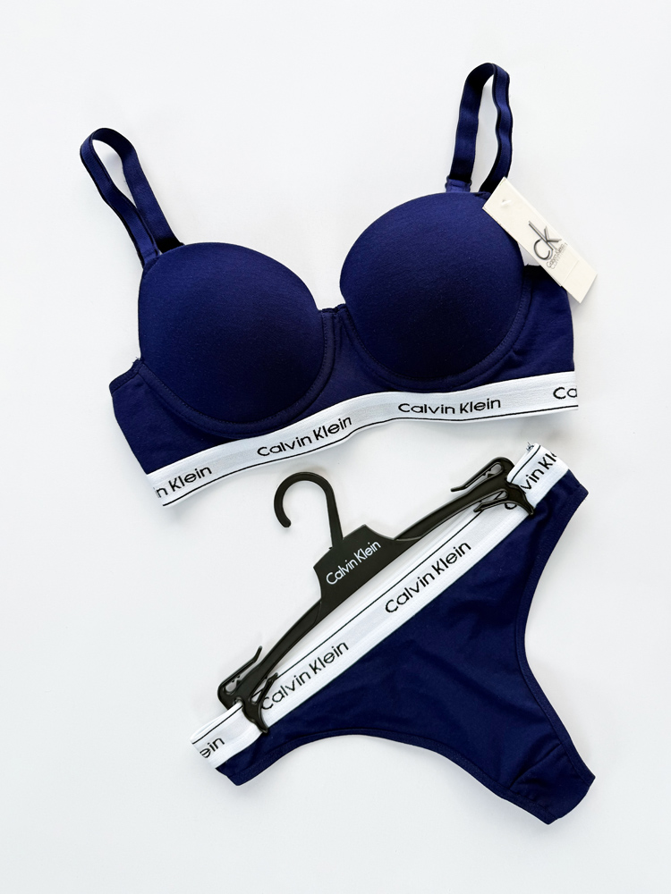 ست شورت بکلس و سوتین فنر دار نخ پنبه کلوین کلاین Calvin Klein