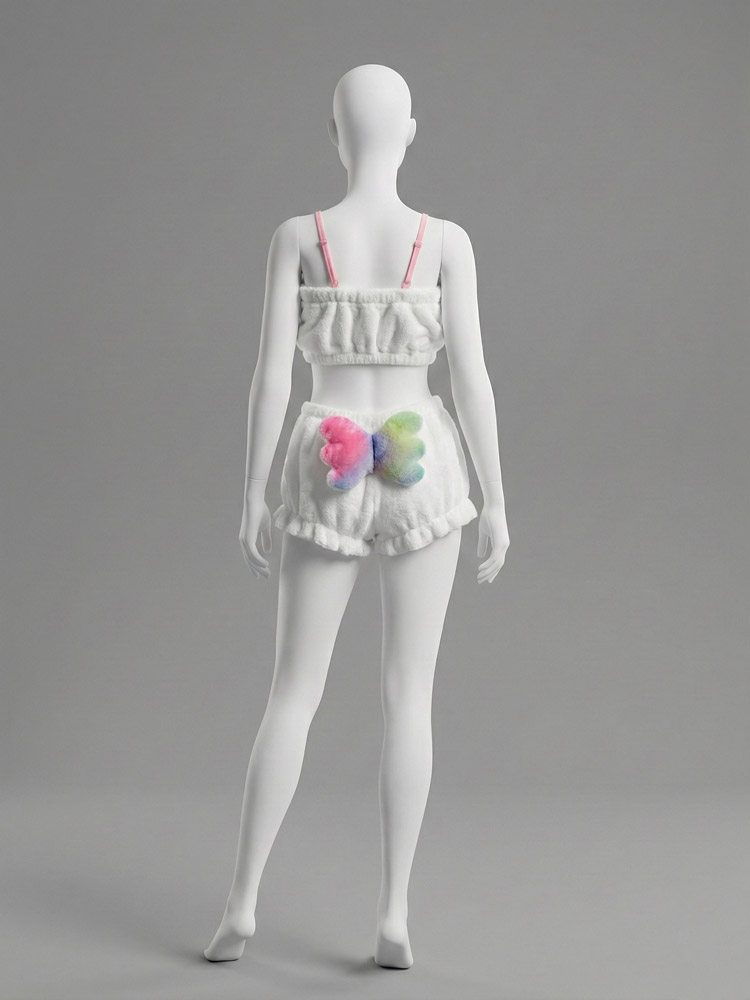 ست نیمتنه و شورتک حوله ای طرح تک شاخ