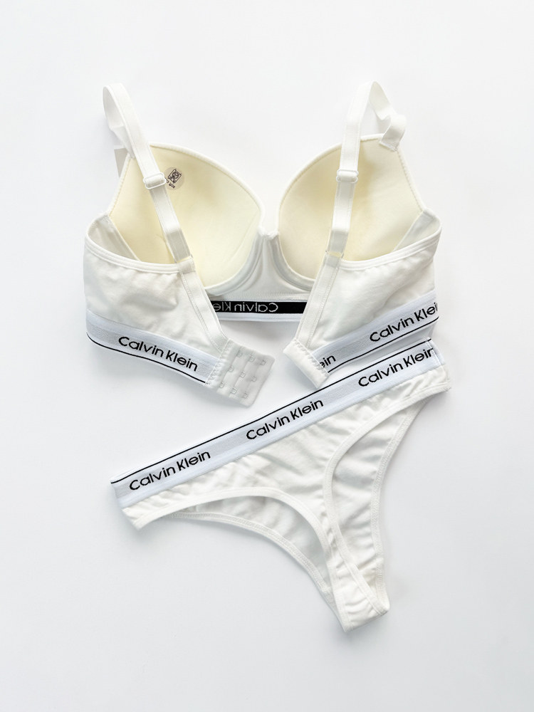 ست شورت بکلس و سوتین فنر دار نخ پنبه کلوین کلاین Calvin Klein