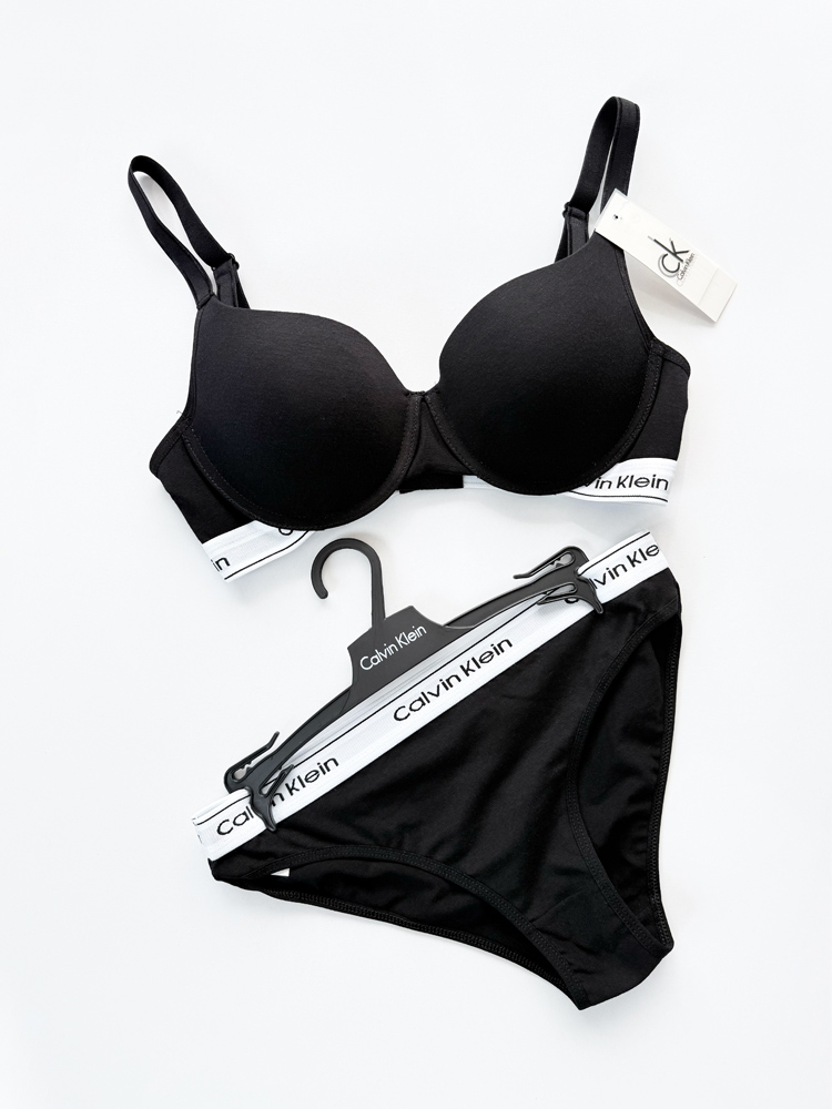 ست شورت اسلیپ و سوتین فنر دار نخ پنبه کلوین کلاین Calvin Klein