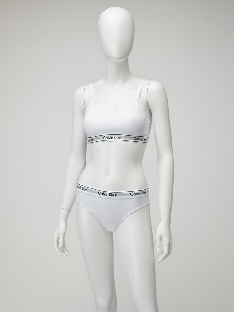 ست نیمتنه کاپدار بندی و شورت اسلیپ نخ پنبه کلوین کلاین Calvin Klein