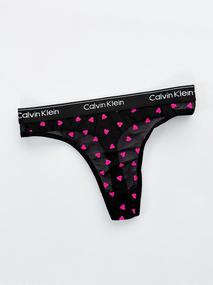 شورت بکلس زنانه گیپور طرح قلب نوشته Calvin klein