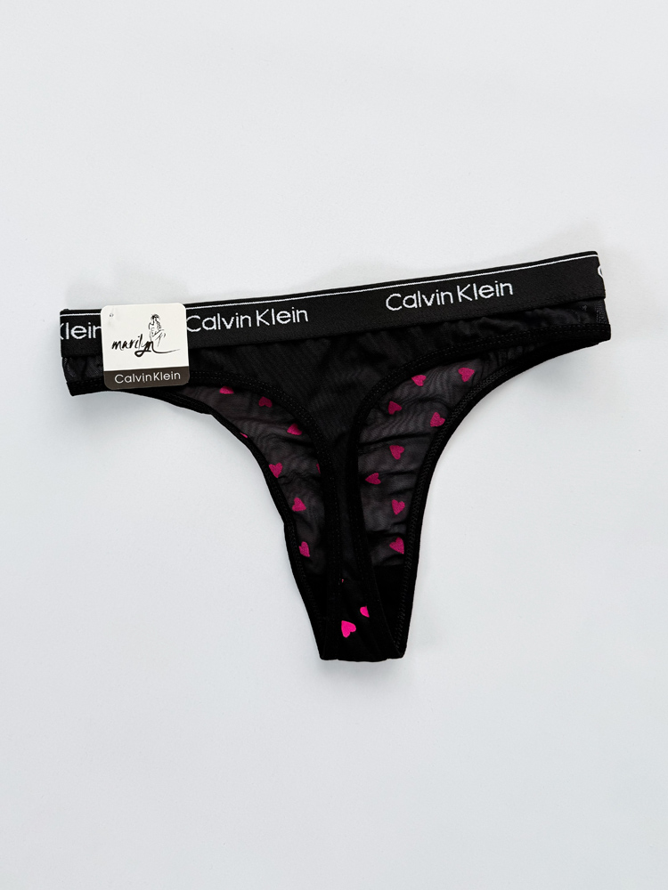 شورت بکلس زنانه گیپور طرح قلب نوشته Calvin klein