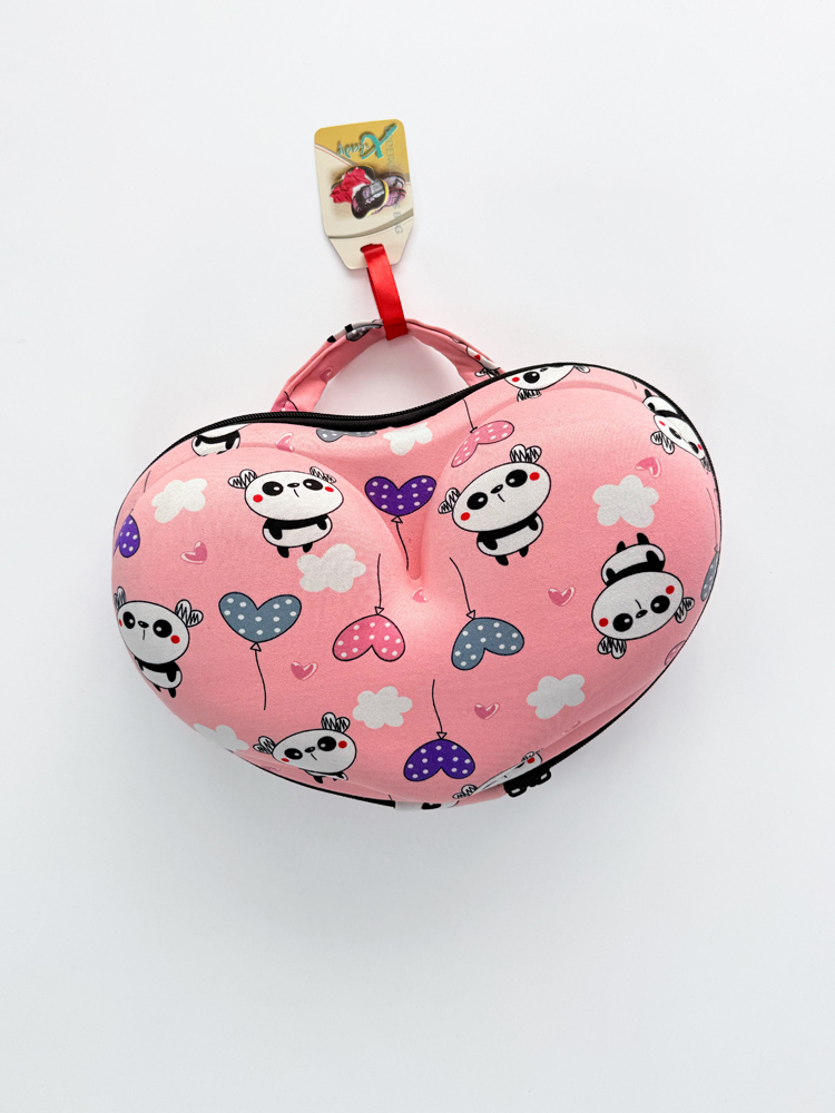 کیف لباس زیر قلبی صورتی طرح پاندا