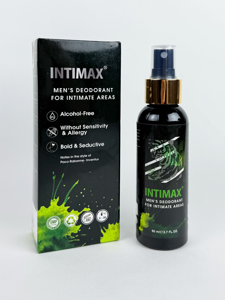 اسپری نواحی خصوصی رایحه پاکورابان اینتیمکس Intimax
