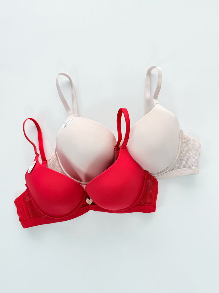 سوتین اسفنجی فنر دار بغل تور وسط قلب