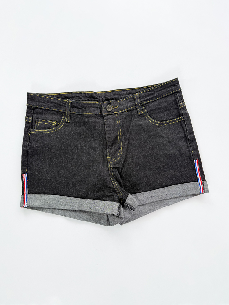 شورتک کوتاه زنانه جین پاچه پاکتی ساده