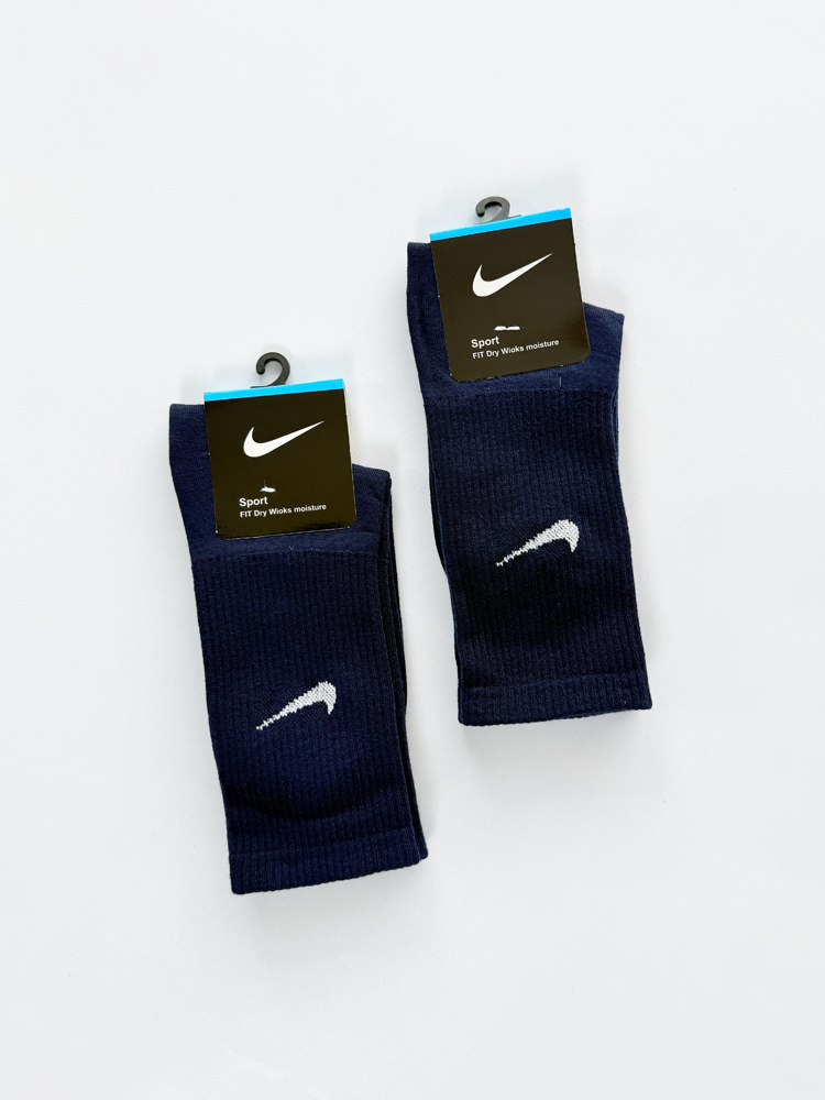 جوراب ساقدار زنانه نخ پنبه سرمه ای نایکی Nike