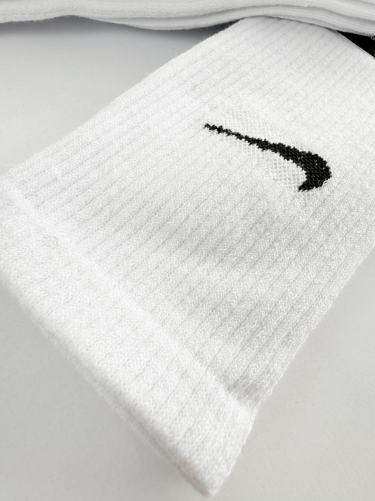 جوراب ساقدار زنانه نخ پنبه سفید نایکی Nike