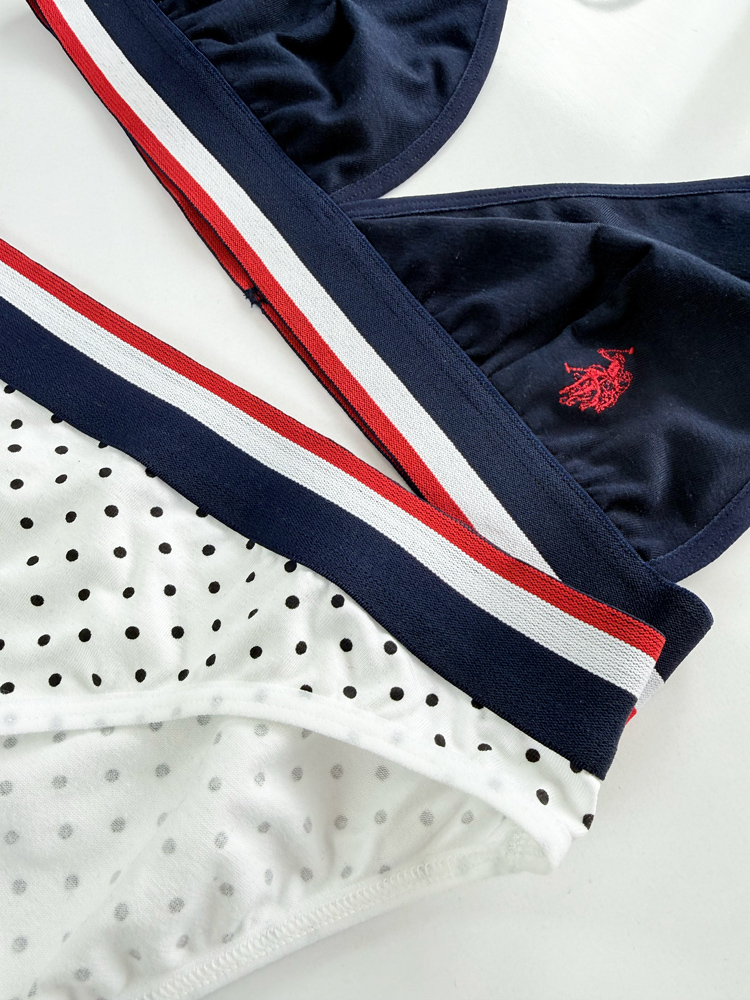 ست نیمتنه بدون کاپ و شورت اسلیپ زنانه پولو U.S Polo Assn