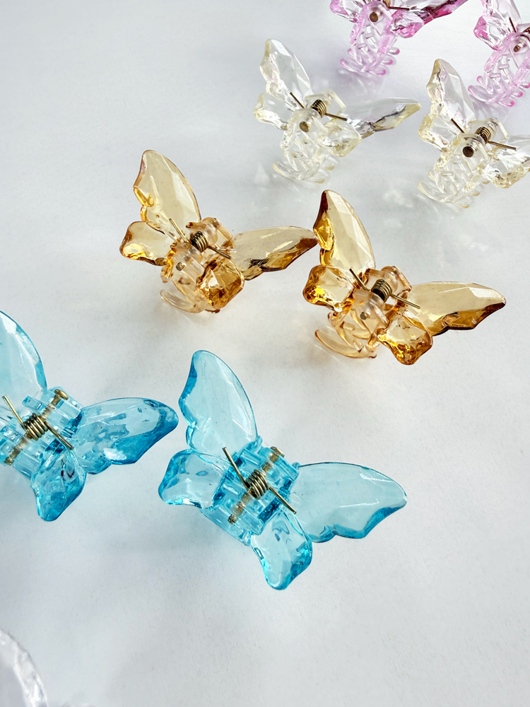 کلیپس مو شیشه ای پروانه بسته 2 عددی