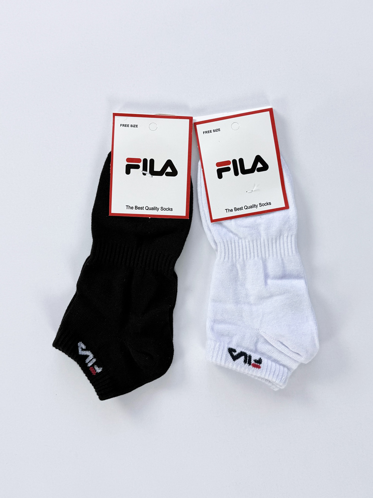 جوراب مچی مردانه وسط کش نخ پنبه طرح فیلا Fila