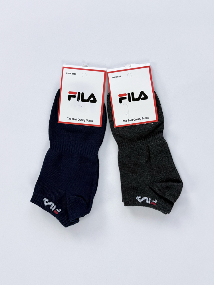 جوراب مچی مردانه وسط کش نخ پنبه طرح فیلا Fila