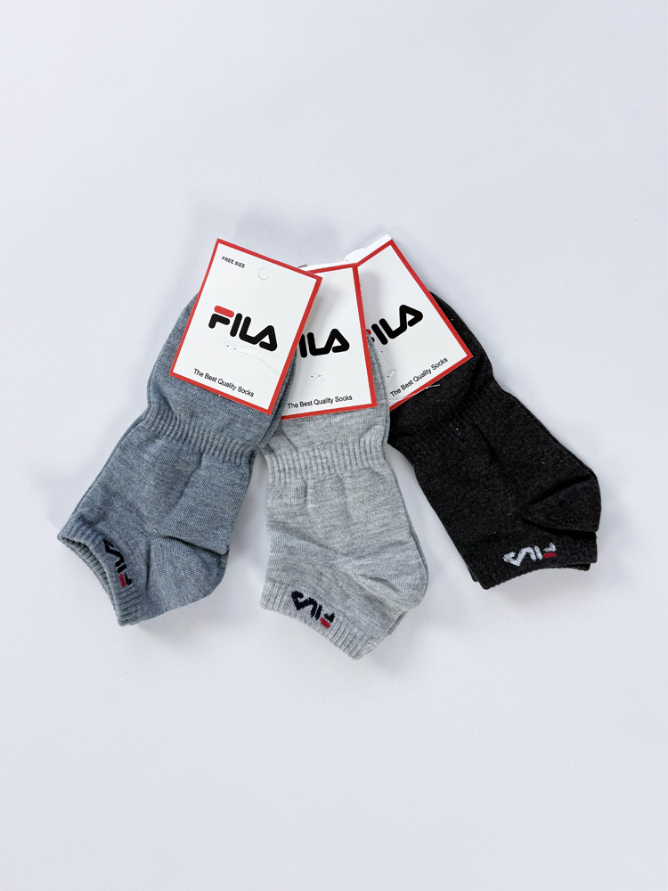 جوراب مچی مردانه وسط کش نخ پنبه طرح فیلا Fila