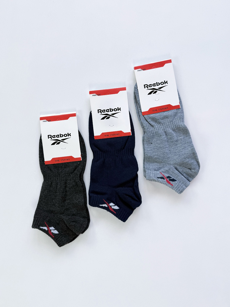 جوراب مچی مردانه وسط کش نخ پنبه طرح ریبوک Reebok