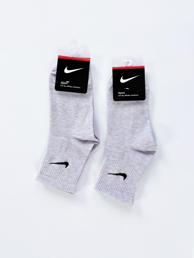 جوراب نیم ساق زنانه نخ پنبه یاسی برفکی نایکی Nike