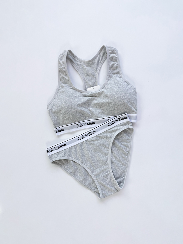 ست نیمتنه کاپدار و شورت اسلیپ نخ پنبه کلوین کلاین Calvin Klein