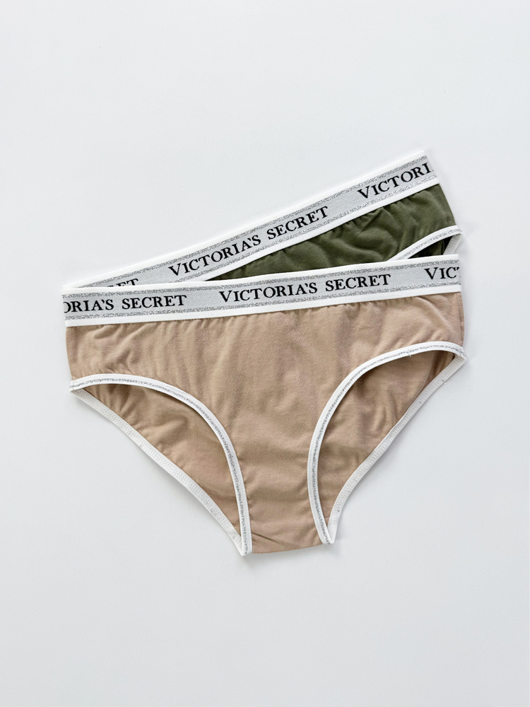 شورت اسلیپ زنانه نخ پنبه کمر کش شاین بسته 2 عددی ویکتوریا سکرت Victoria's Secret