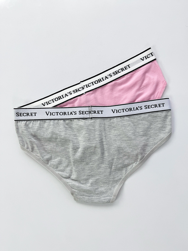شورت اسلیپ زنانه نخ پنبه کمر کش ساده بسته 2 عددی ویکتوریا سکرت Victoria's Secret