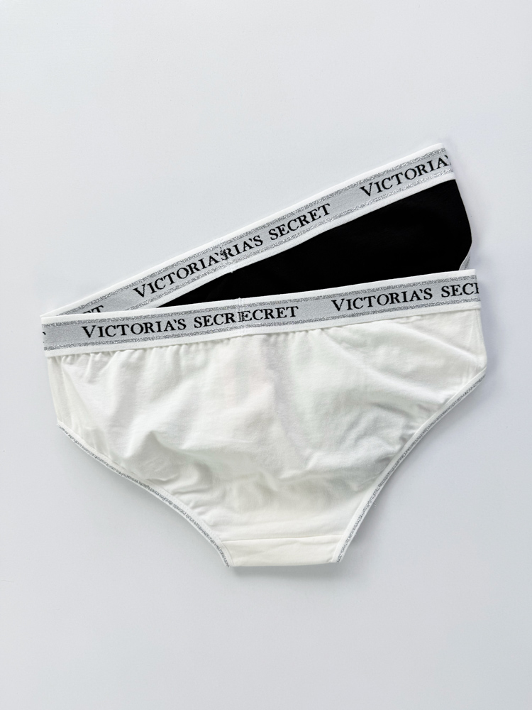 شورت اسلیپ زنانه نخ پنبه کمر کش شاین بسته 2 عددی ویکتوریا سکرت Victoria's Secret
