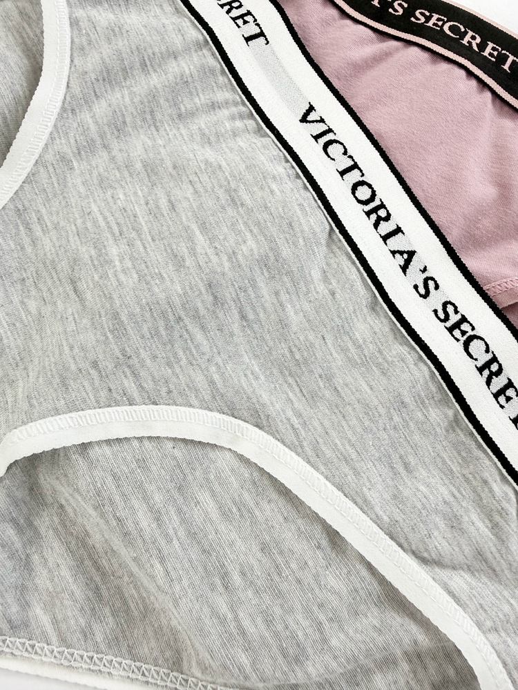 شورت اسلیپ زنانه نخ پنبه کمر کش ساده بسته 2 عددی ویکتوریا سکرت Victoria's Secret