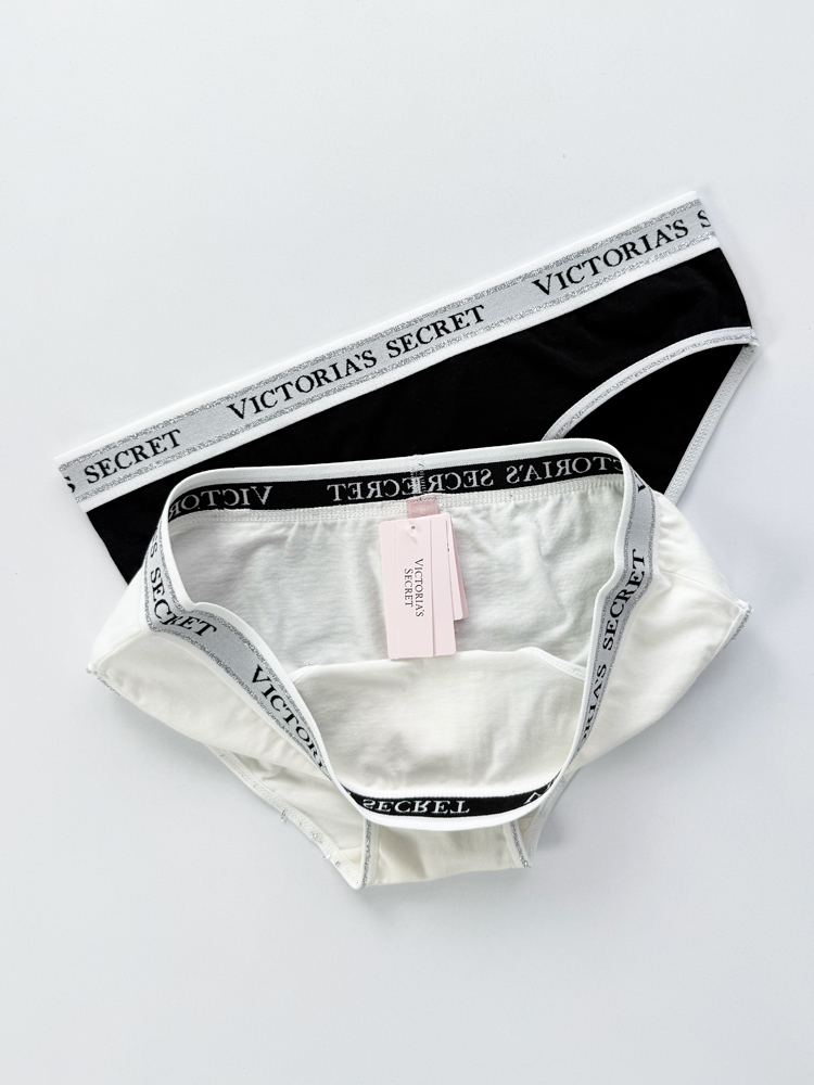 شورت اسلیپ زنانه نخ پنبه کمر کش شاین بسته 2 عددی ویکتوریا سکرت Victoria's Secret