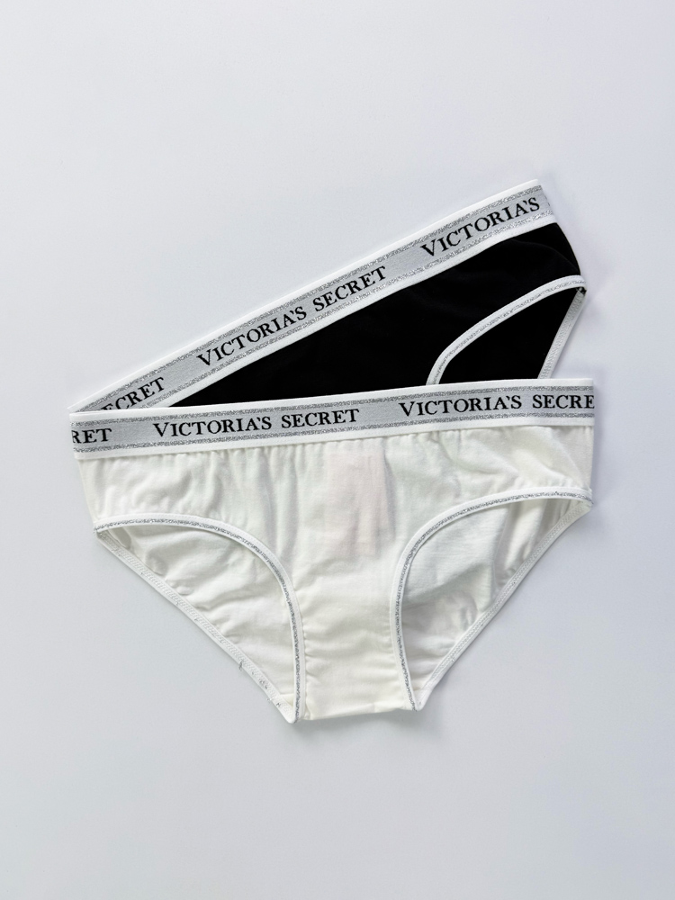 شورت اسلیپ زنانه نخ پنبه کمر کش شاین بسته 2 عددی ویکتوریا سکرت Victoria's Secret