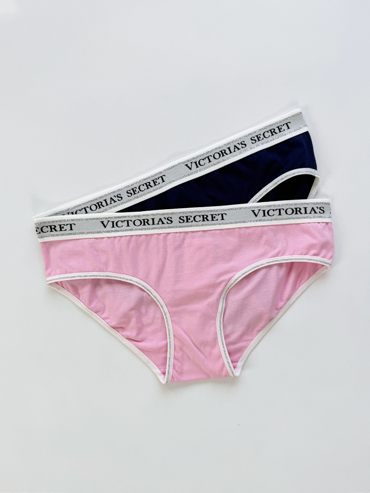 شورت اسلیپ زنانه نخ پنبه کمر کش شاین بسته 2 عددی ویکتوریا سکرت Victoria's Secret