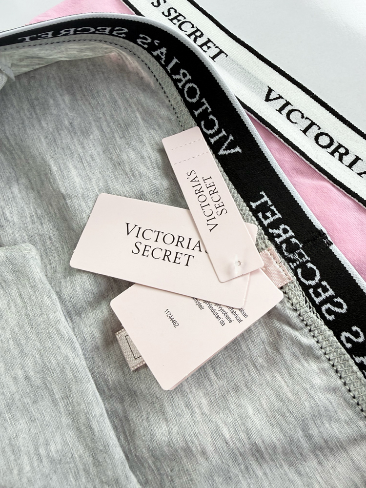 شورت اسلیپ زنانه نخ پنبه کمر کش ساده بسته 2 عددی ویکتوریا سکرت Victoria's Secret