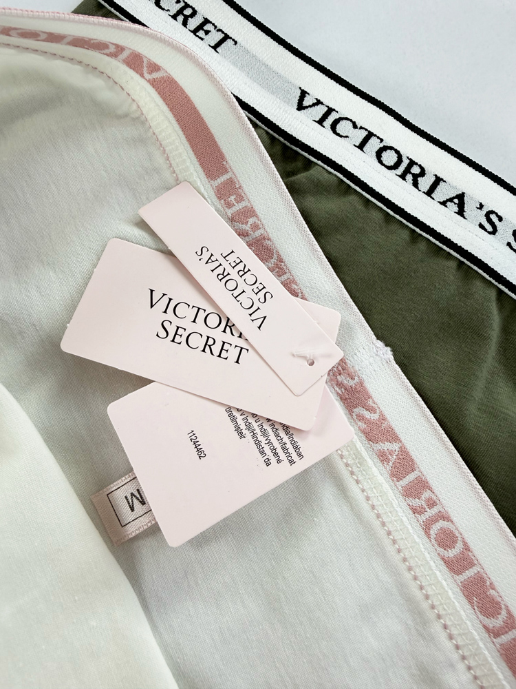 شورت اسلیپ زنانه نخ پنبه کمر کش ساده بسته 2 عددی ویکتوریا سکرت Victoria's Secret