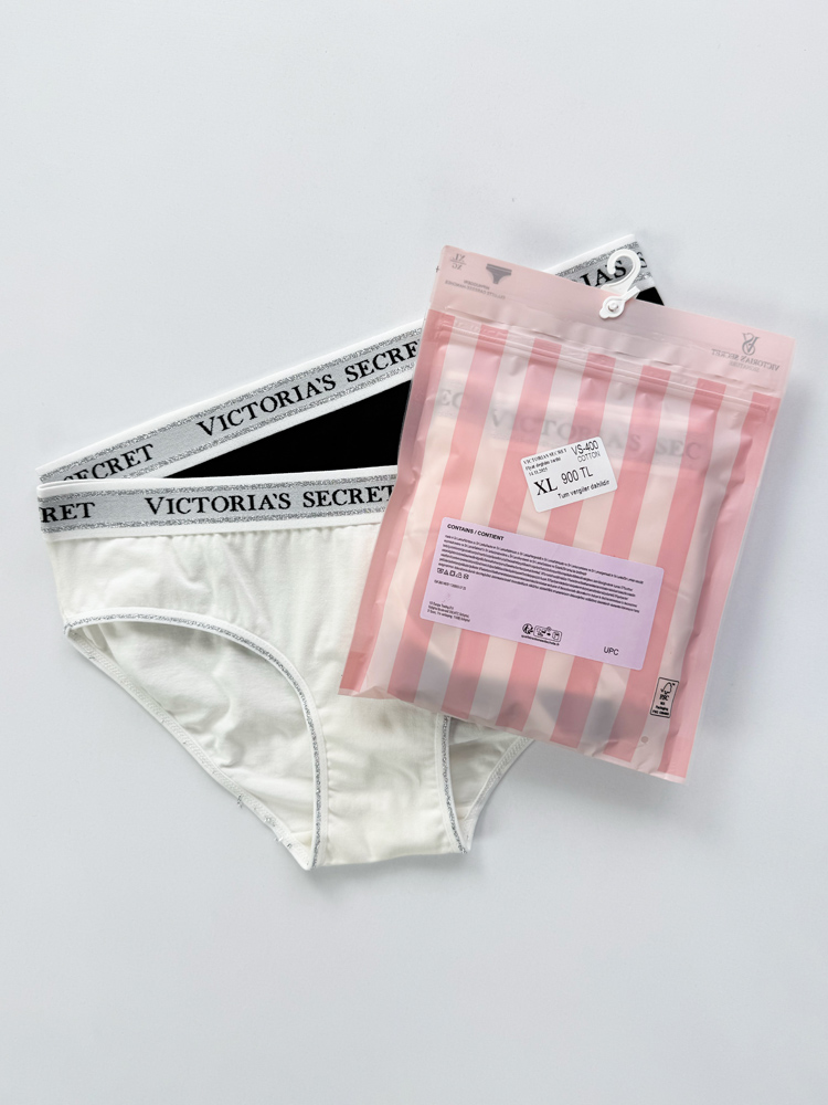 شورت اسلیپ زنانه نخ پنبه کمر کش شاین بسته 2 عددی ویکتوریا سکرت Victoria's Secret