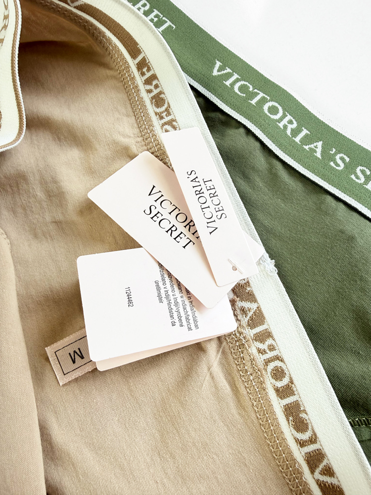 شورت اسلیپ زنانه نخ پنبه کمر کش ساده بسته 2 عددی ویکتوریا سکرت Victoria's Secret