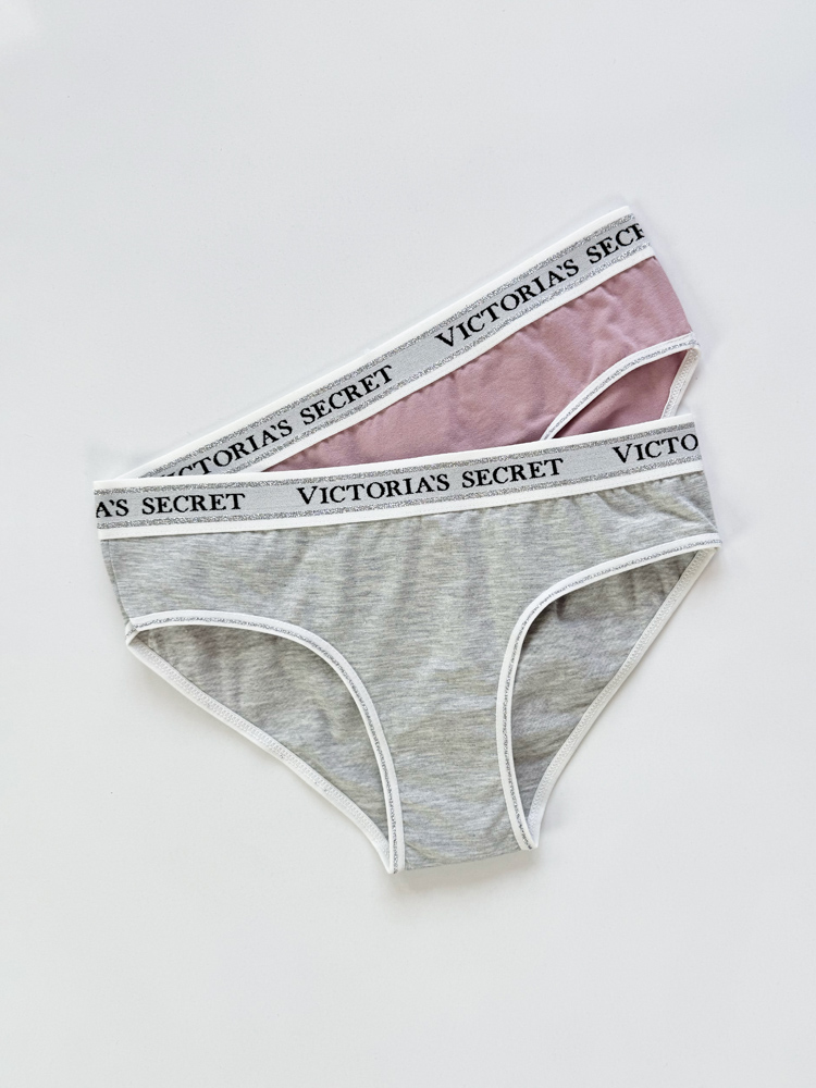 شورت اسلیپ زنانه نخ پنبه کمر کش شاین بسته 2 عددی ویکتوریا سکرت Victoria's Secret