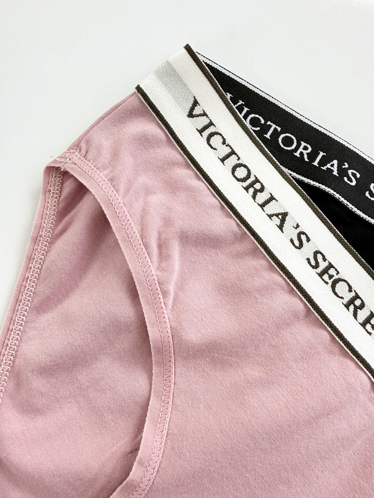 شورت اسلیپ زنانه نخ پنبه کمر کش ساده بسته 2 عددی ویکتوریا سکرت Victoria's Secret