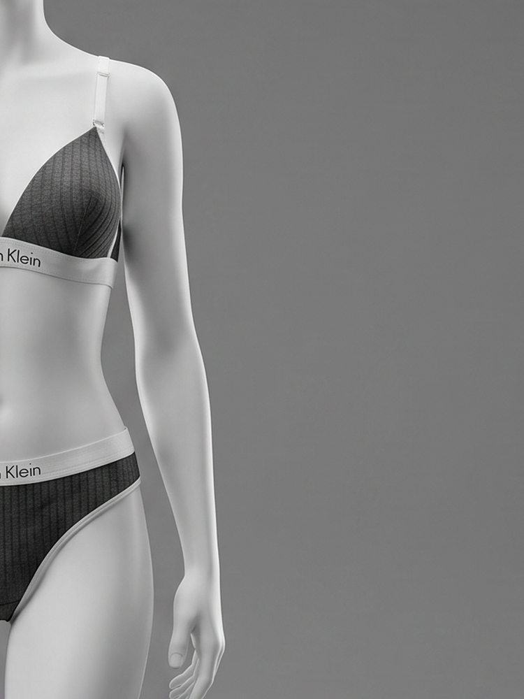 ست شورت و سوتین دخترانه پوش آپ دار کبریتی نوشته کلوین کلاین Calvin klein فیتن Fitan