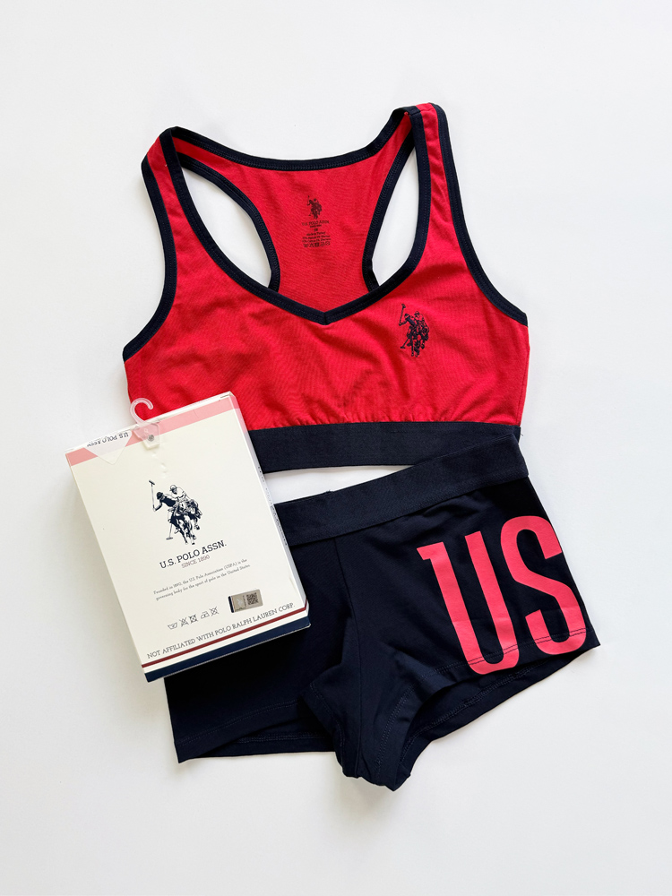 ست نیمتنه بدون کاپ و شورت نیم پا پولو U.S Polo Assn