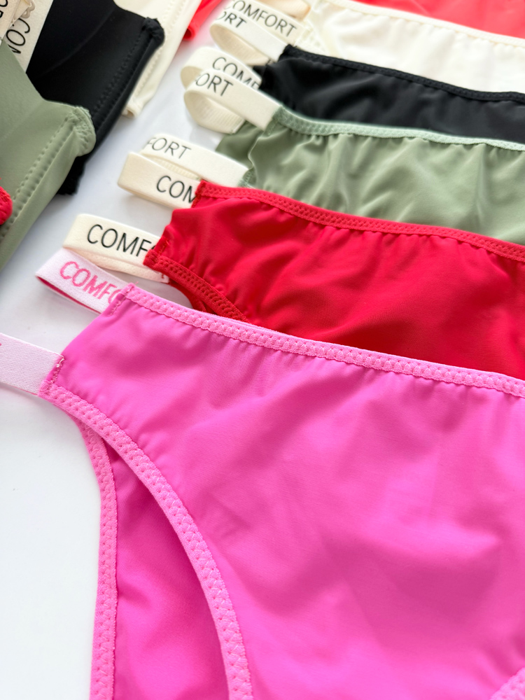 ست شورت و سوتین اسفنجی لیزری بند نوشته Comfort
