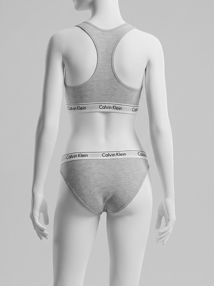 ست نیمتنه کاپدار و شورت اسلیپ نخ پنبه کلوین کلاین Calvin Klein