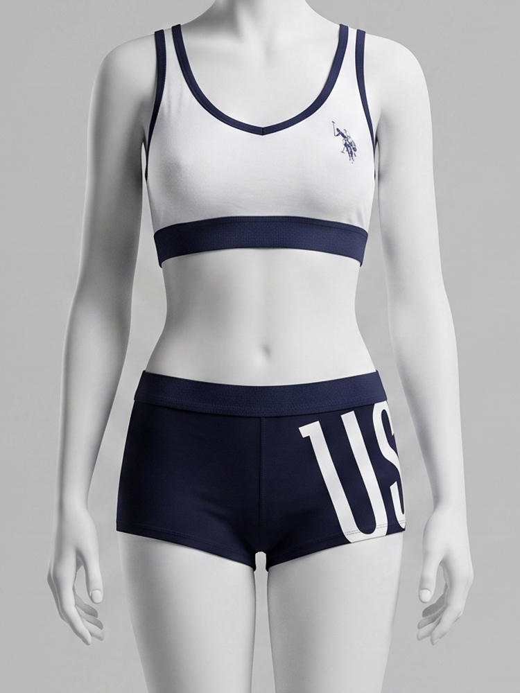 ست نیمتنه بدون کاپ و شورت نیم پا پولو U.S Polo Assn