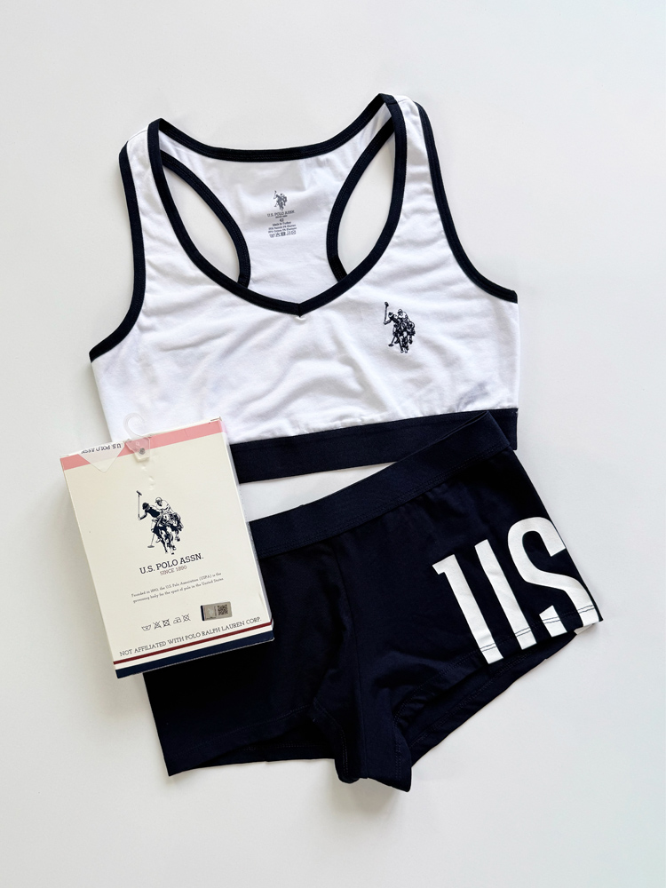 ست نیمتنه بدون کاپ و شورت نیم پا پولو U.S Polo Assn