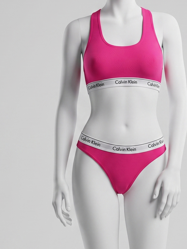 ست نیمتنه کاپدار و شورت اسلیپ نخ پنبه کلوین کلاین Calvin Klein