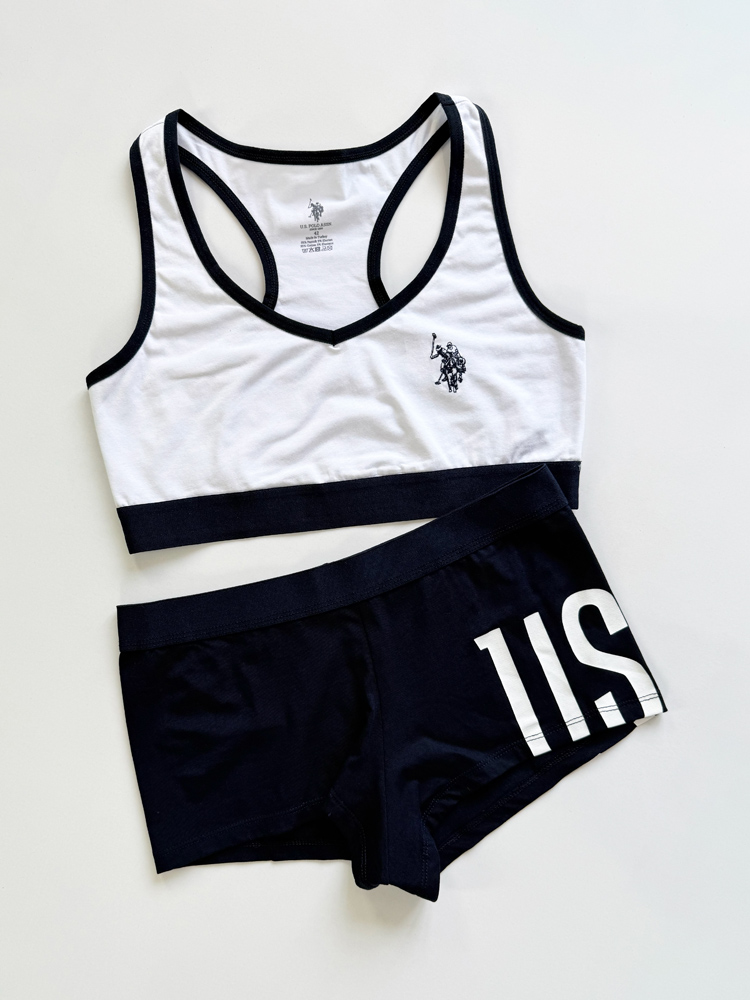 ست نیمتنه بدون کاپ و شورت نیم پا پولو U.S Polo Assn