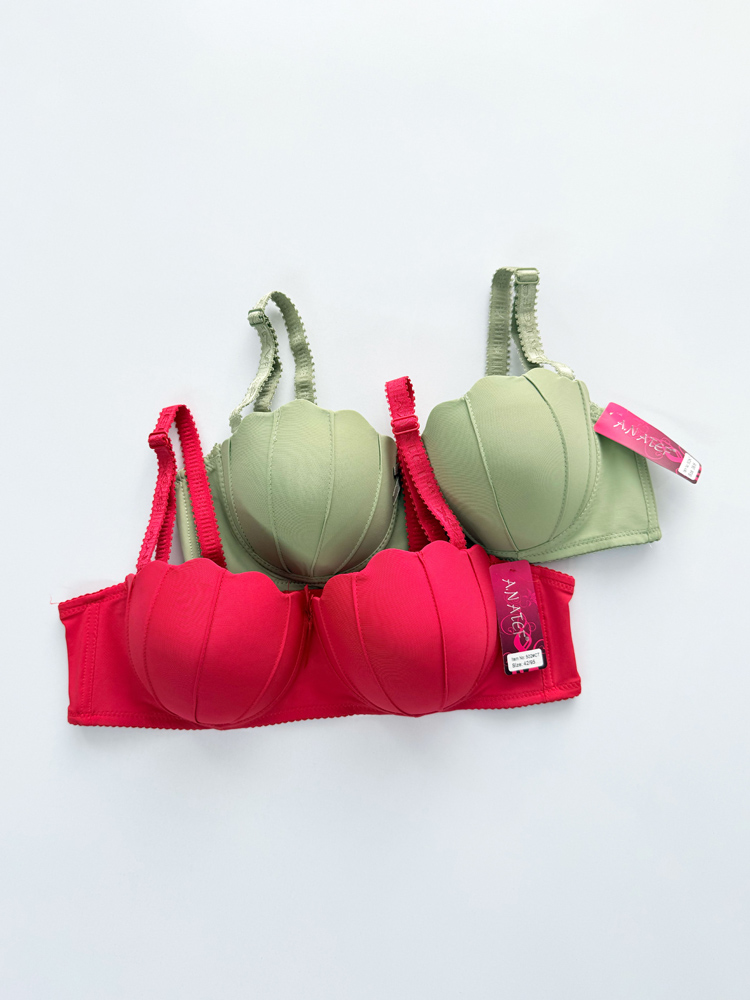 سوتین اسفنجی فنر دار خط دار صدفی آناتف Anatef